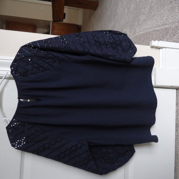 J Crew Top S Eyelet Sleeves - Picture 7 of 9